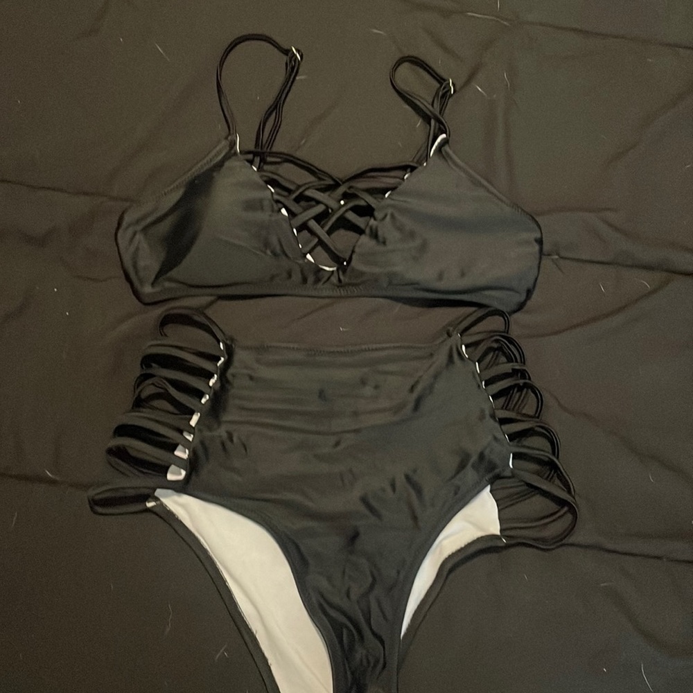 Black 2 piece swim suit
